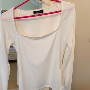 Cider Cream Ribbed Long Sleeve Top medium